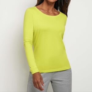 Anatomie Women's Size Large Yellow Juliana Long Sleeve Top Shirt New Tags